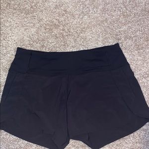 Black lululemon speed up shorts